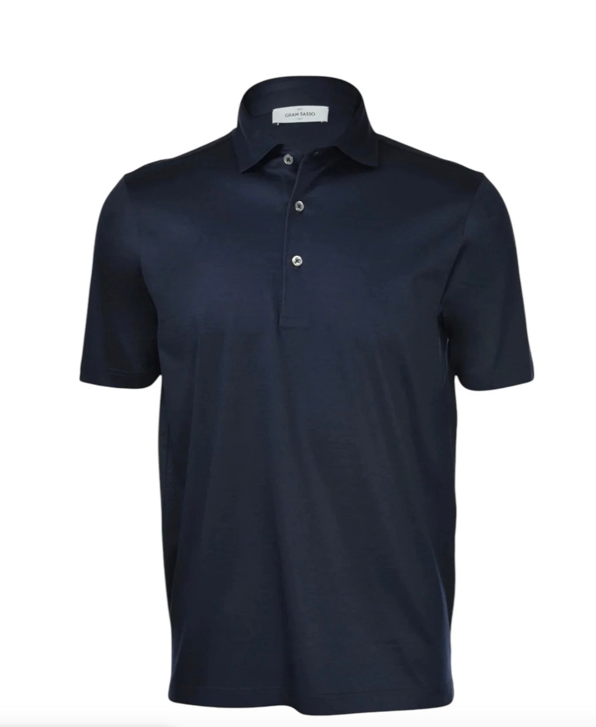 Gran Sasso Navy Shirt Sleeve Polo Shirt