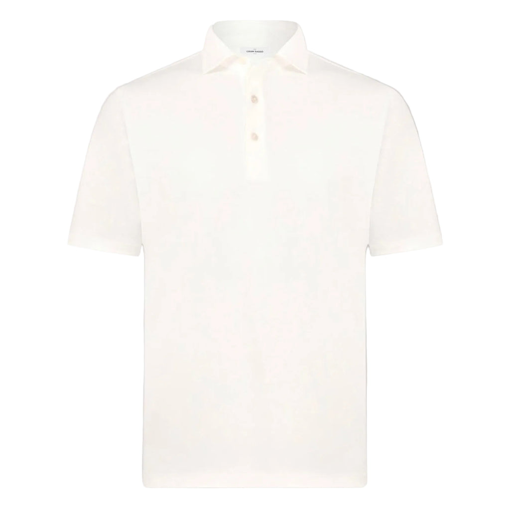 Gran Sasso white short Sleeve polo shirt 