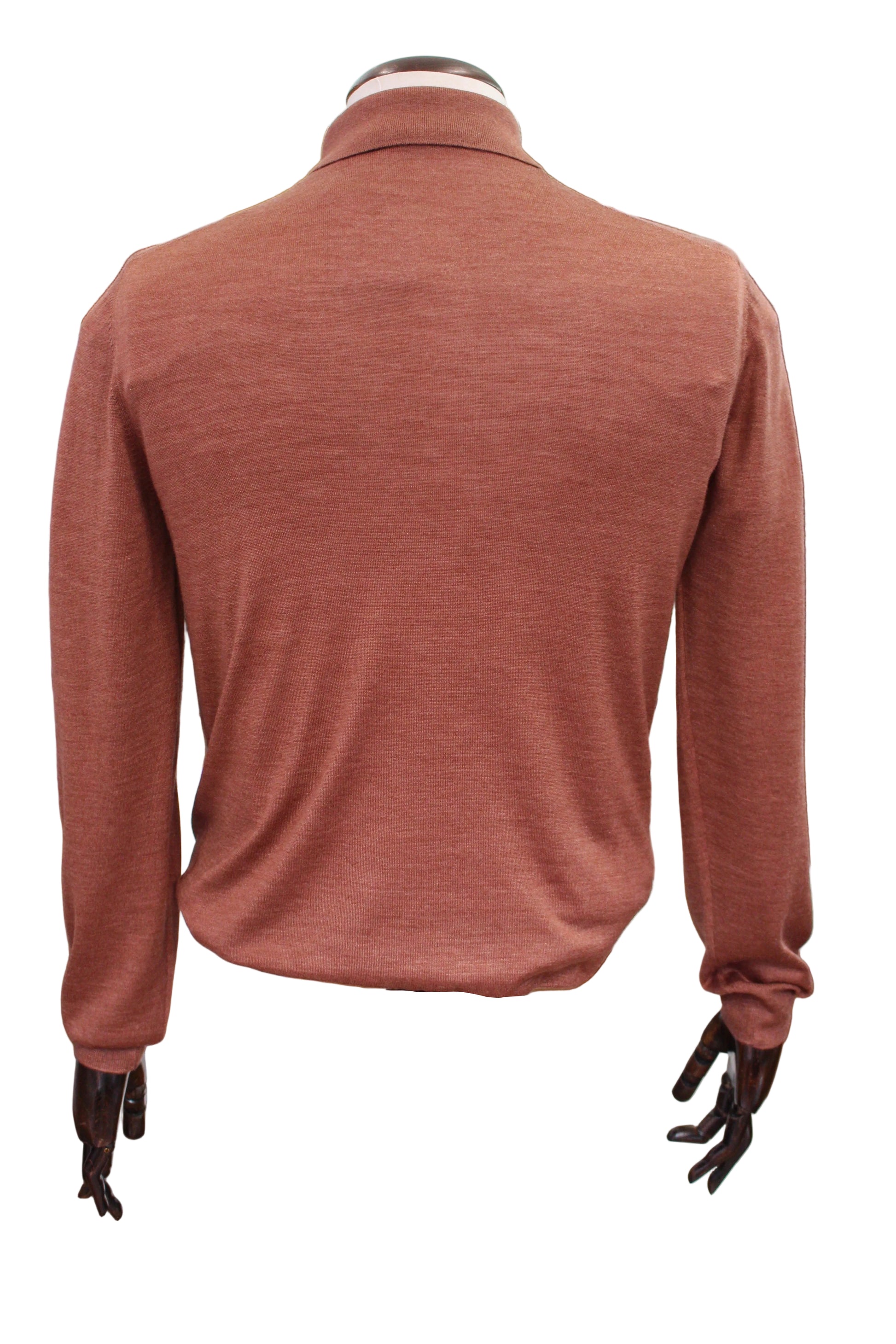 Gran Sasso Wool/Silk PoloTop in a rust colour.