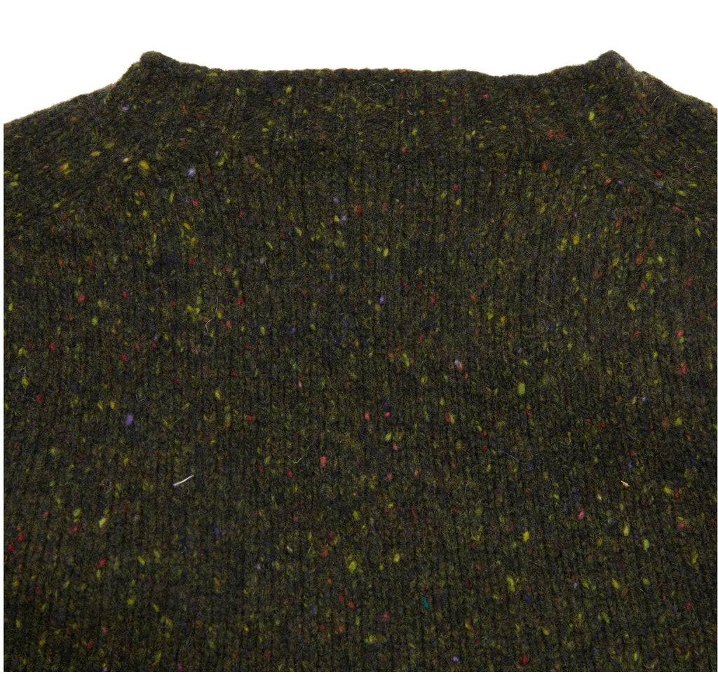 Harley Harris Crew Neck Sweater, Olive Donegal