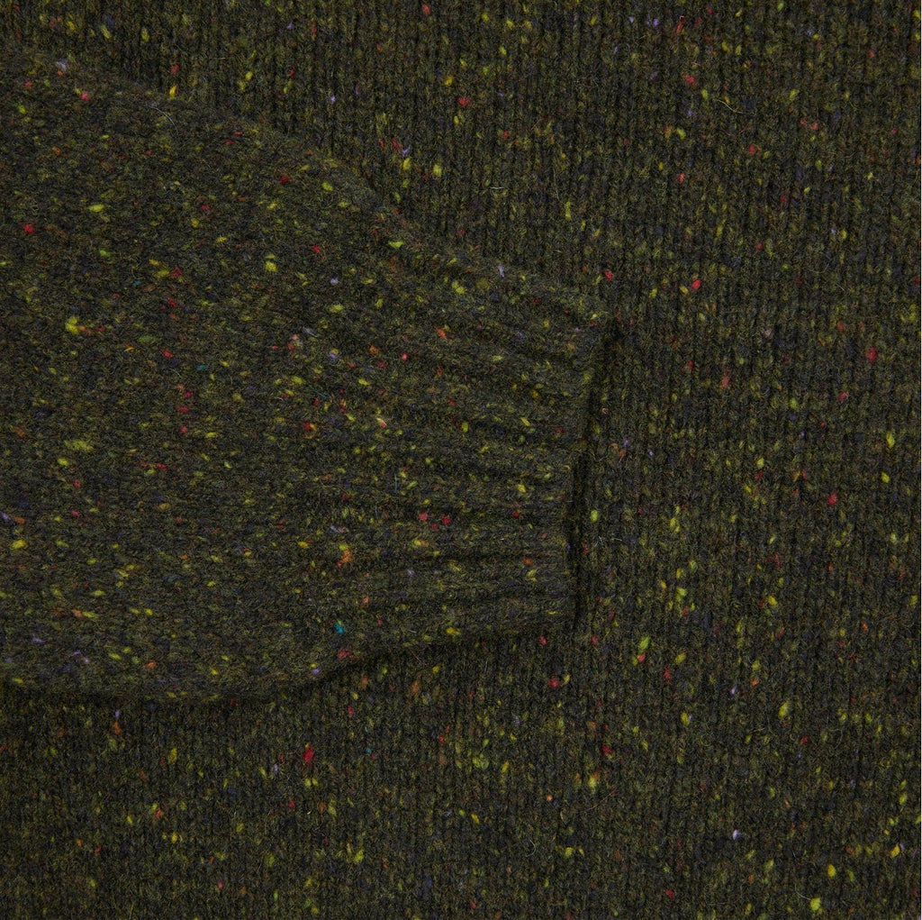 Harley Harris Crew Neck Sweater, Olive Donegal