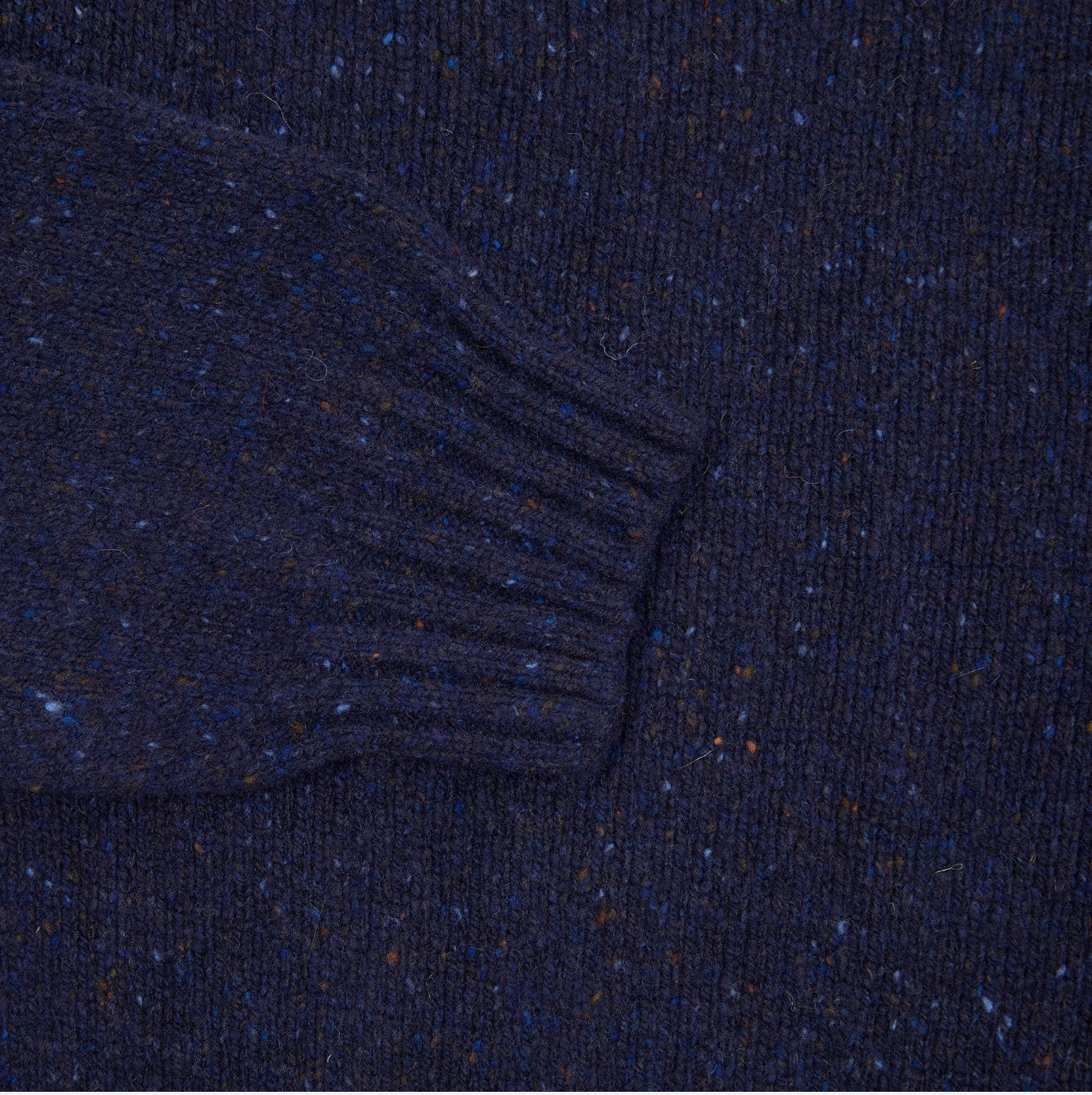 Harley Harris Crew Neck Sweater, Navy Donegal