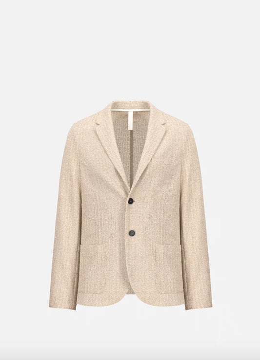 Harris Wharf Single Breasted Jacket ( Bicolour Beige & White)