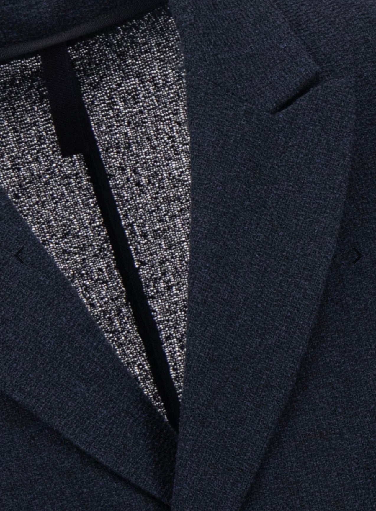 Harris Wharf DB Jacket Peak Lapel (Navy & Black bicolour)