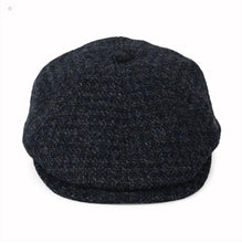 Load image into Gallery viewer, Harris Tweed &#39;Hudson&#39; Newsboy Cap, Navy check
