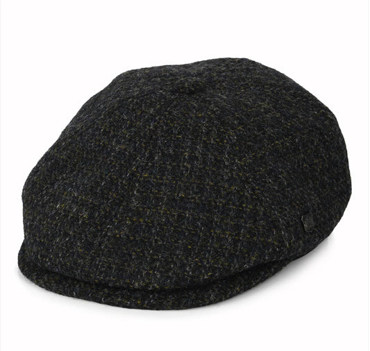 Failsworth Harris Tweed 'Hudson' Newsboy Cap, Olive check