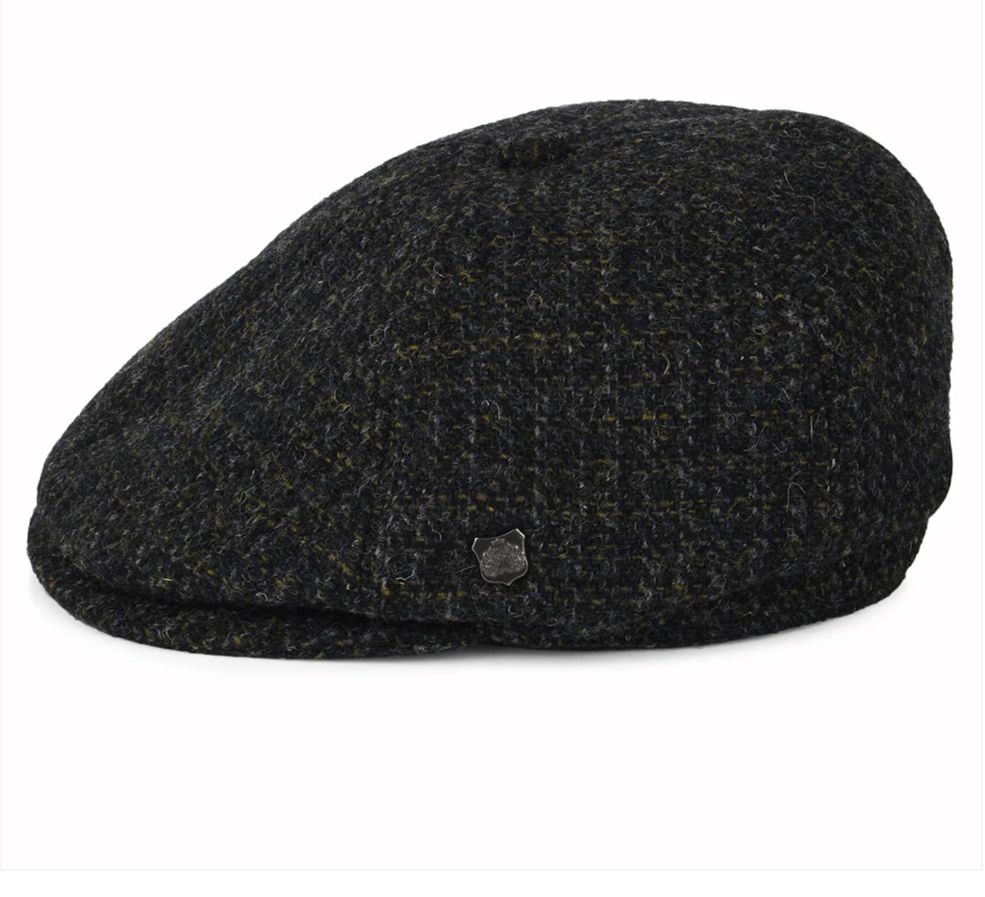 Harris Tweed 'Hudson' Newsboy Cap, Olive check