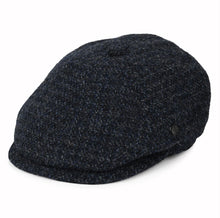 Load image into Gallery viewer, Harris Tweed &#39;Hudson&#39; Newsboy Cap, Navy check
