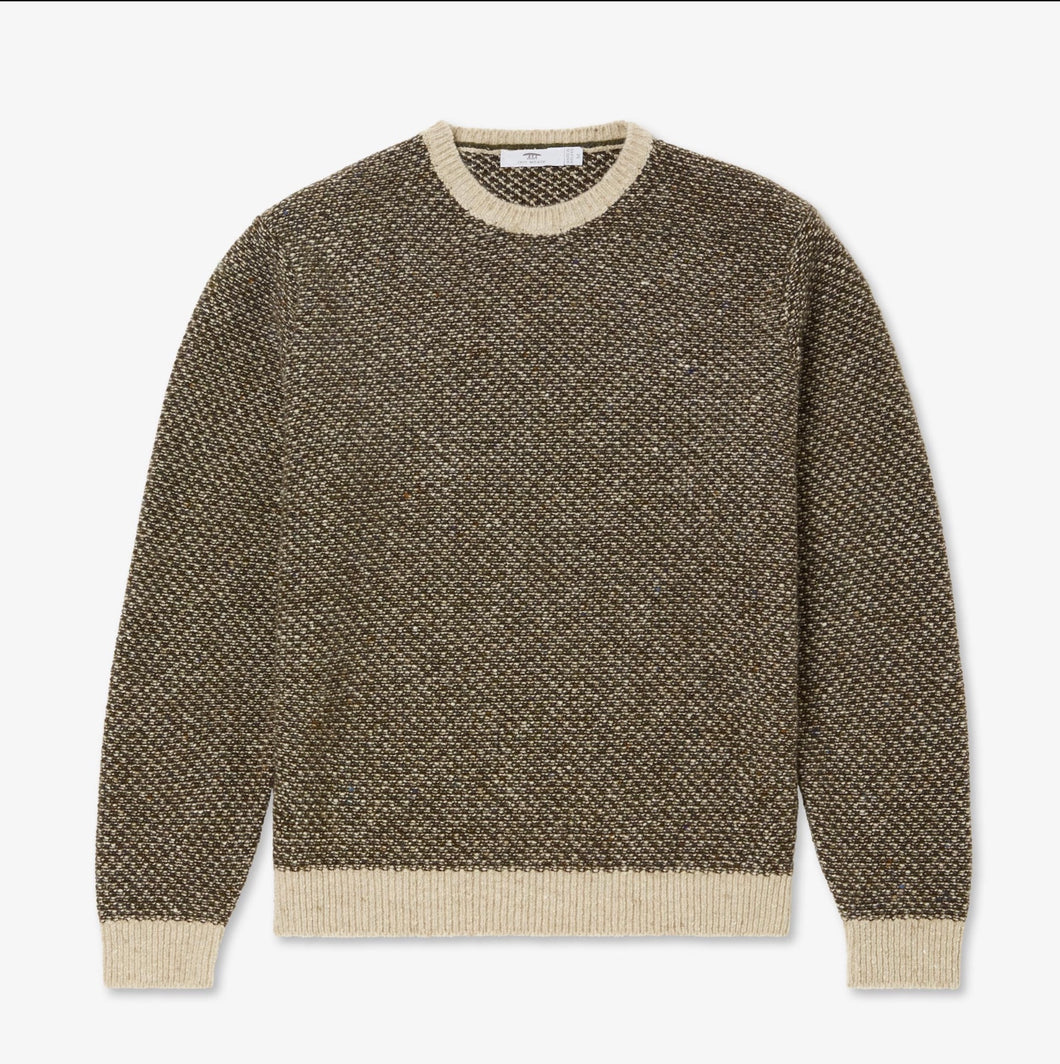 Inis Meain Bréidín Cashmere Sweater (Beige &  Brown fleck)