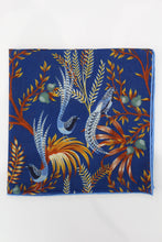 Load image into Gallery viewer, Birds of Paradise Print Wool-Silk Pocket Square( Burnt Orange)
