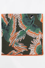 Load image into Gallery viewer, Wild Parrots Print Wool-Silk Pocket Square( Blue)

