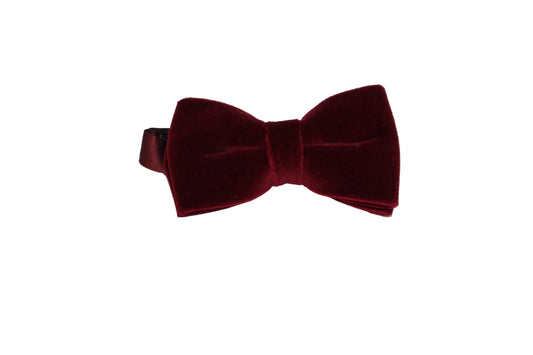 Velvet Bow Tie (Burgundy) Pre-Tied