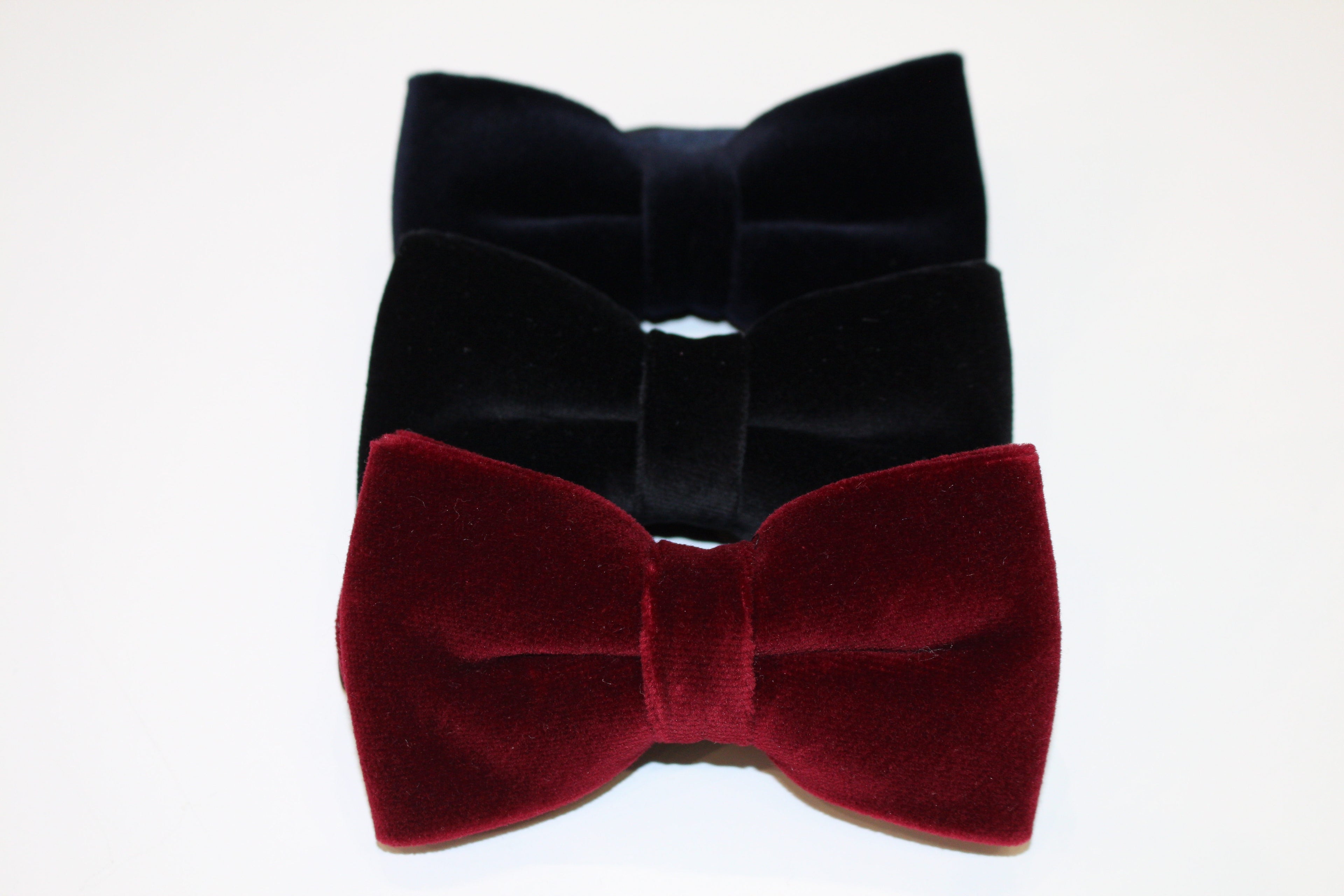 Velvet Bow Tie (Burgundy) Pre-Tied
