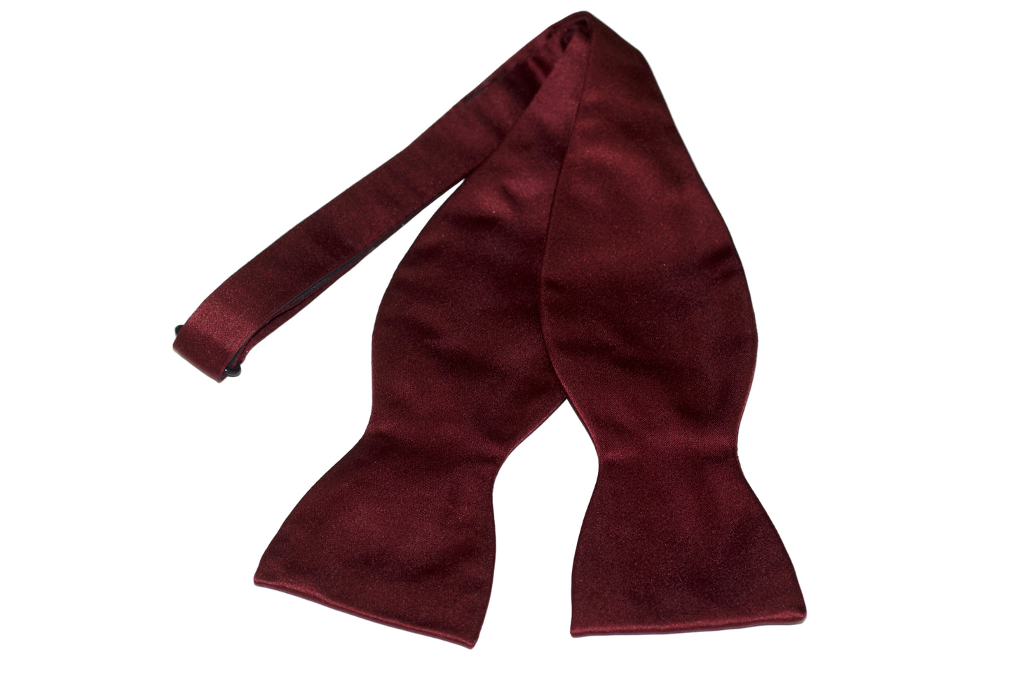 Burgundy Self-Tie Silk Bow Tie