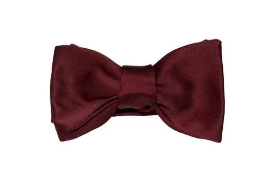 Burgundy Self-Tie Silk Bow Tie