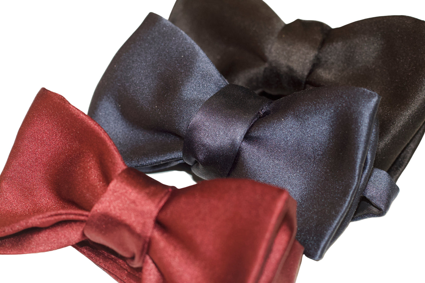 Navy Self-Tie Silk Bow Tie