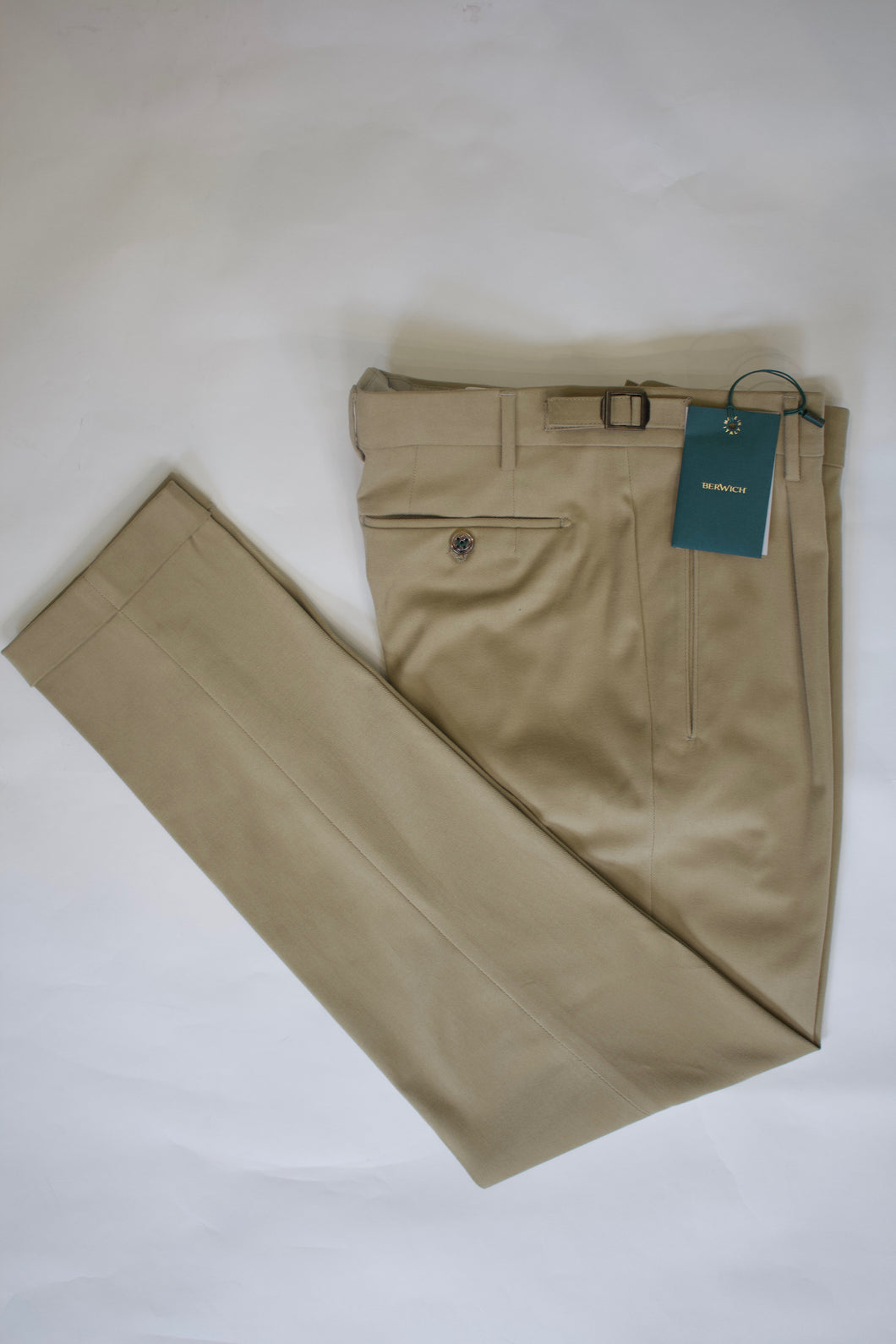 Berwich Beige Stretch Cotton Trousers