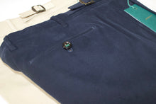 Load image into Gallery viewer, Berwich Navy Stretch Cotton Trousers
