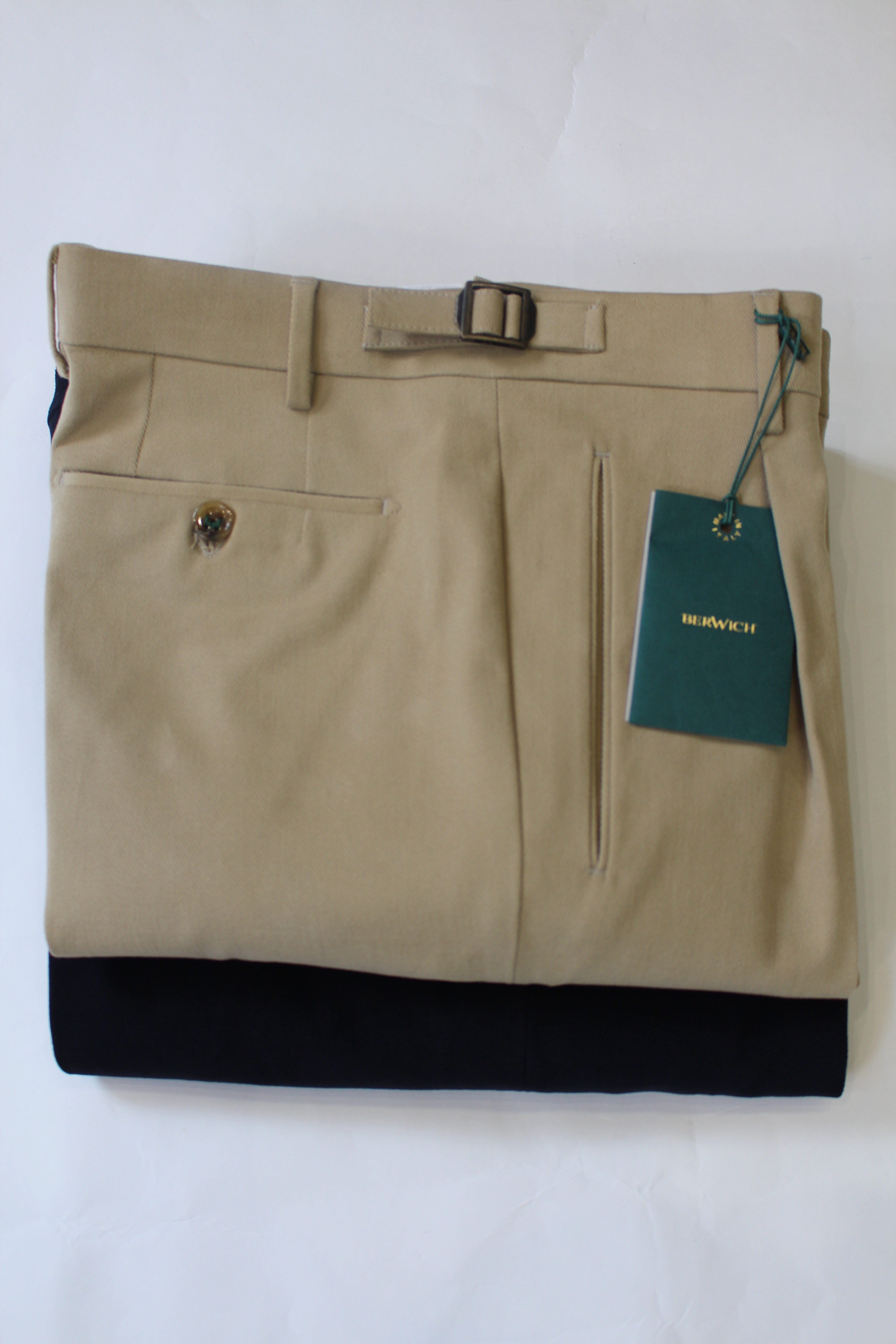 Berwich Beige Stretch Cotton Trousers