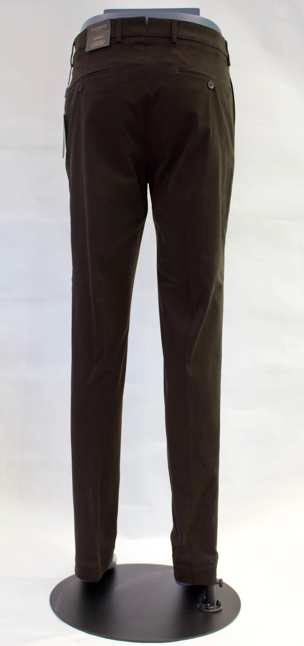 Incotex 'Venezia 1951' Tapered Cotton Trousers, Chocolate Brown