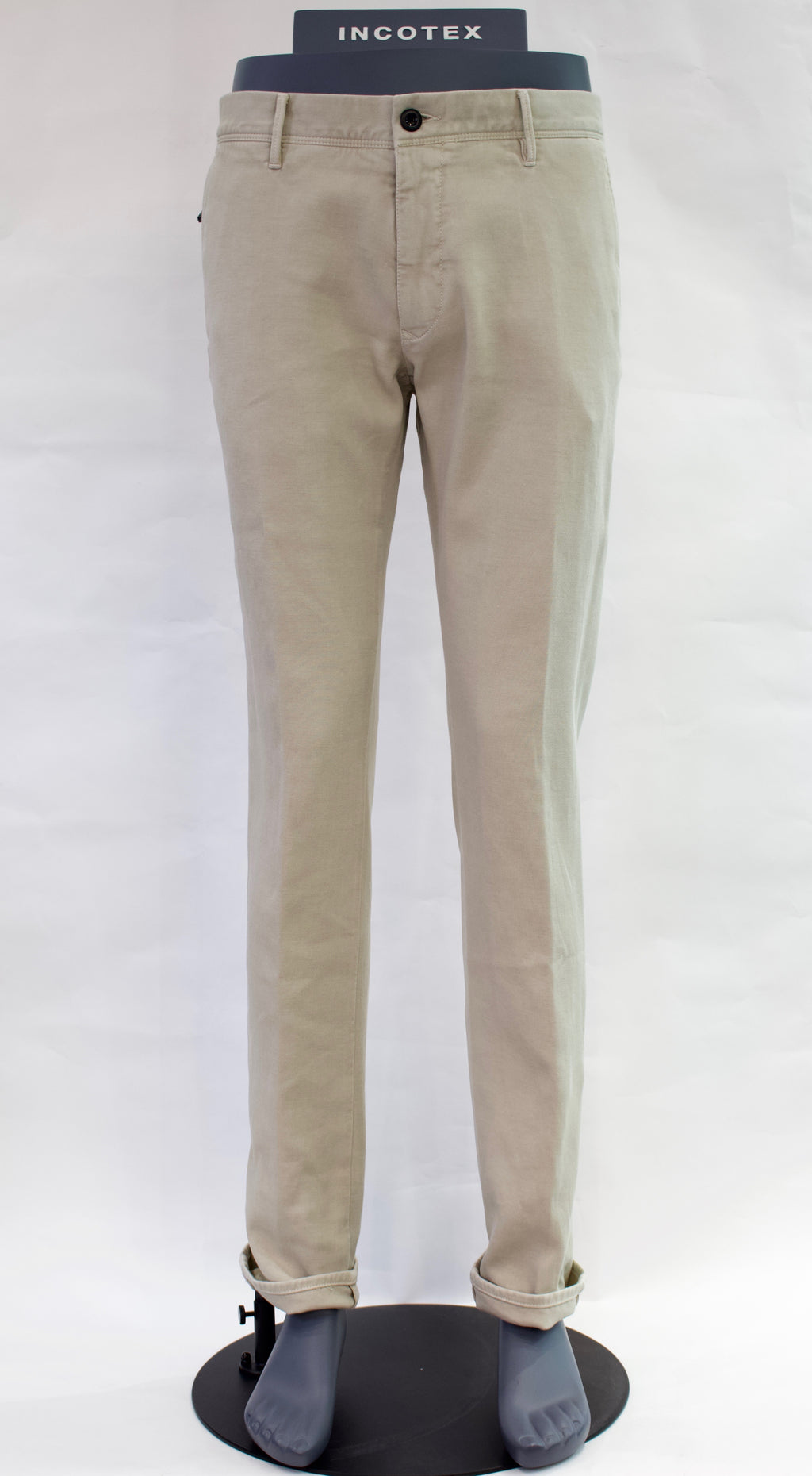 Incotex 'Slacks' Slim Fit Cotton Twill Chino, Cream