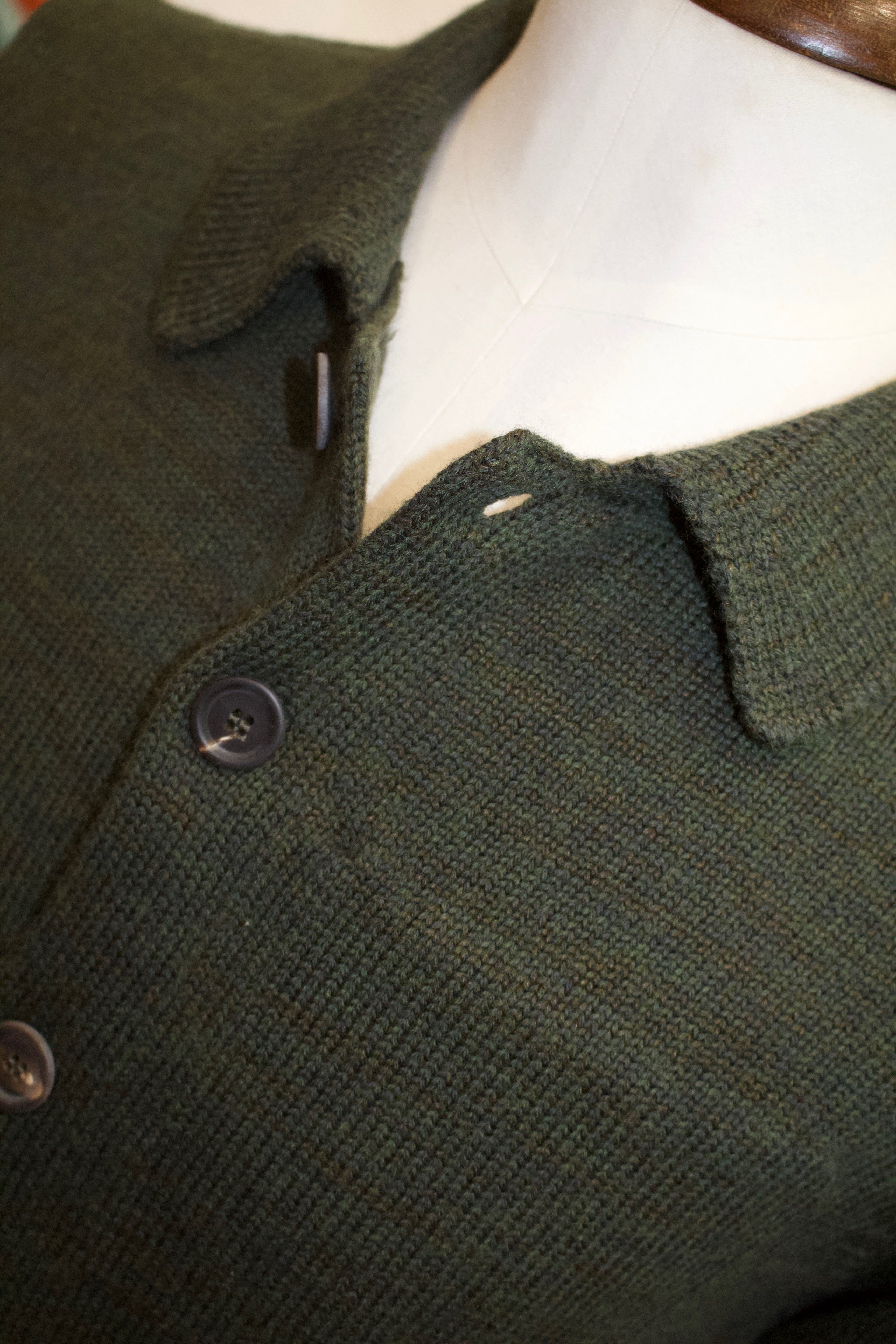 Inis Meain Textured Shirt Jacket, Olive Melange