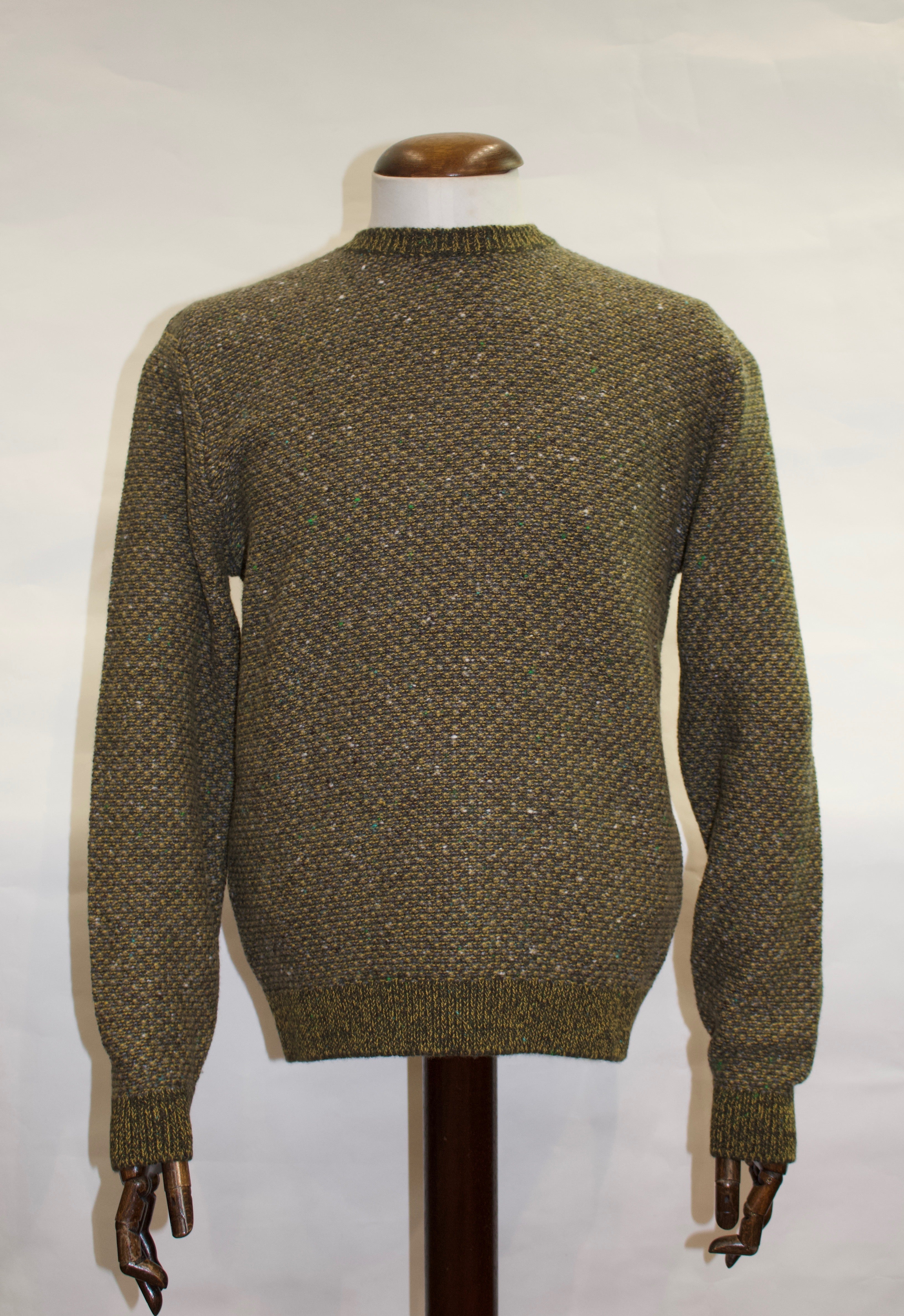 Inis Meain Breidin Cashmere Sweater (Khaki Mix)