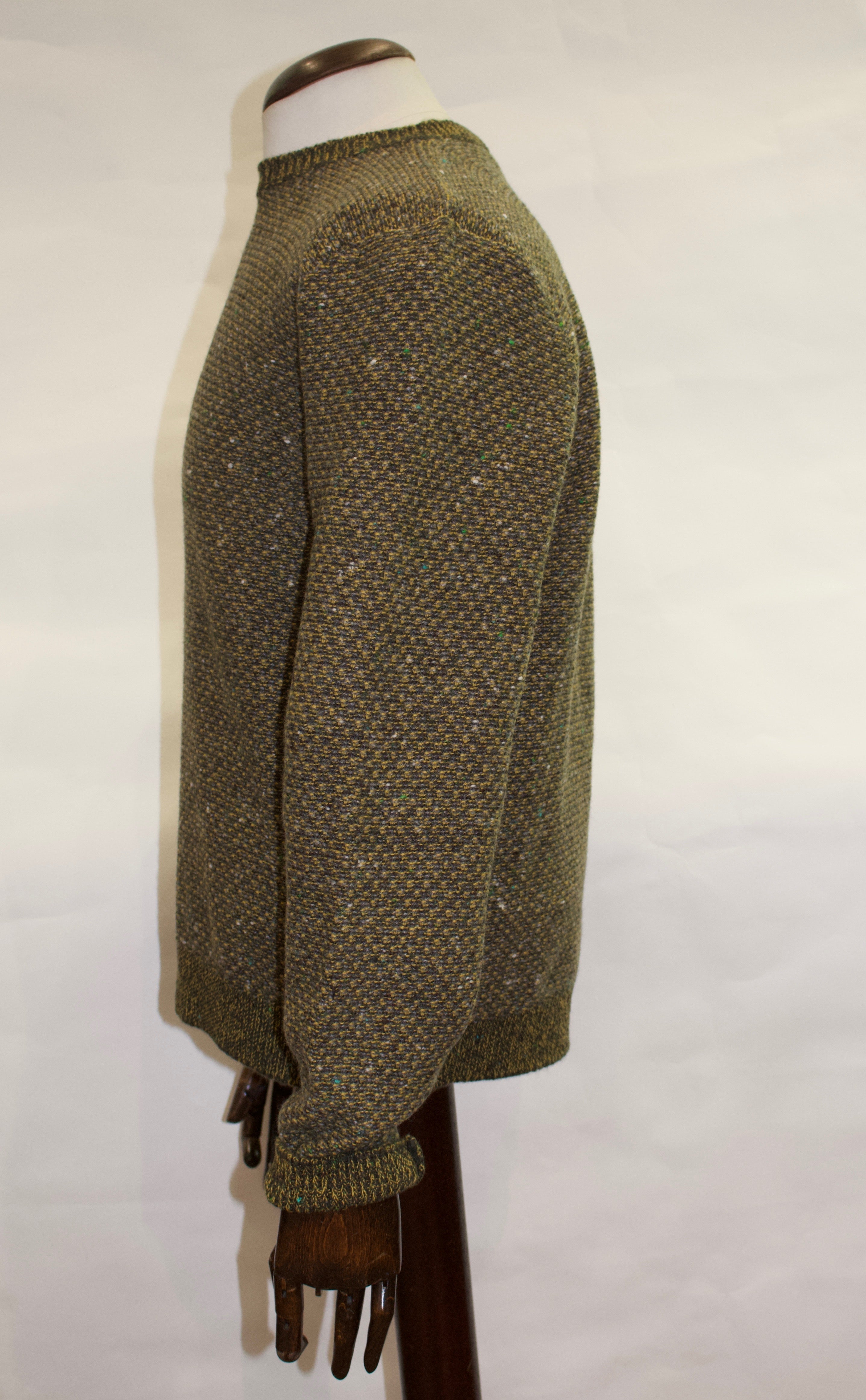 Inis Meain Breidin Cashmere Sweater (Khaki Mix)