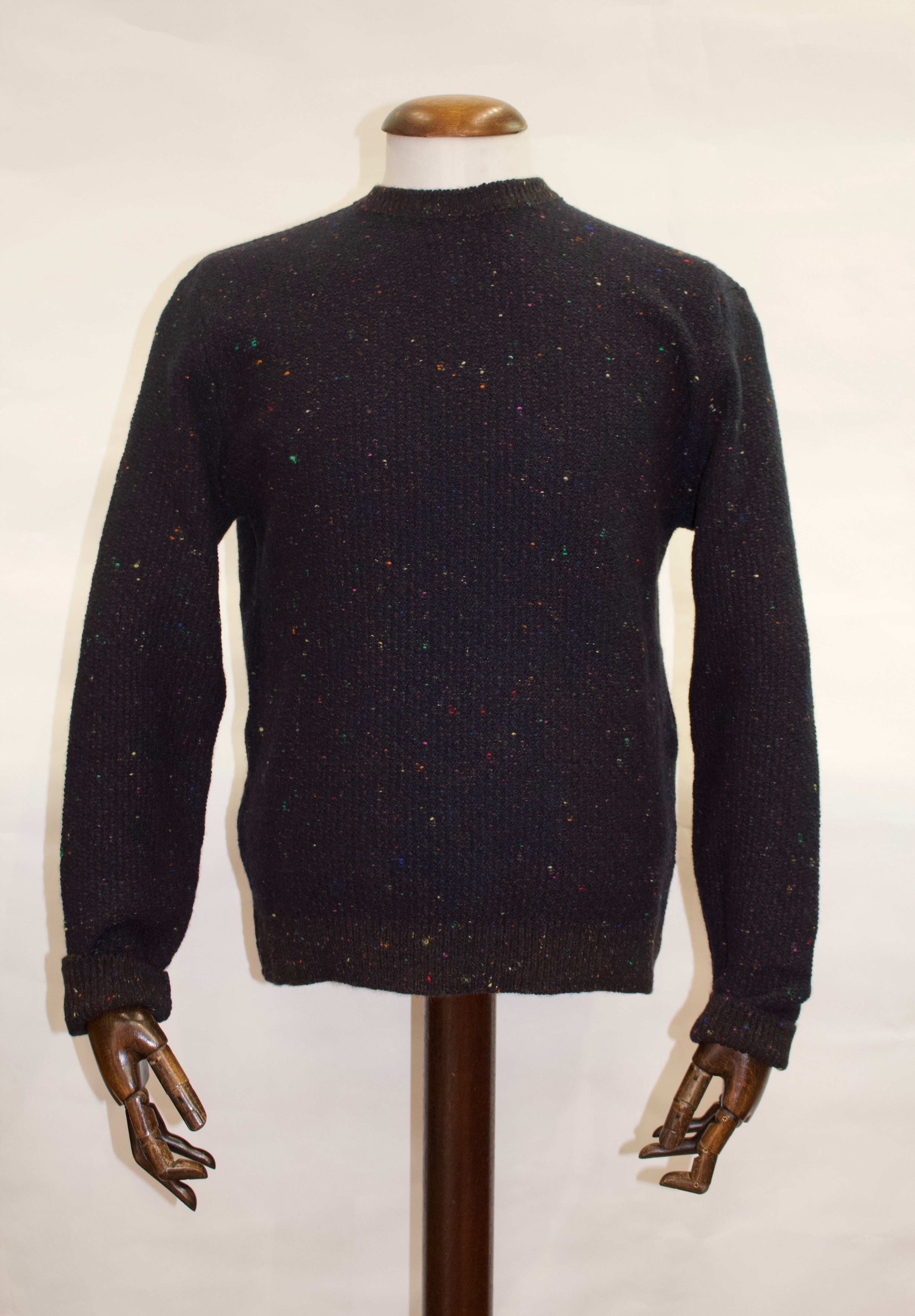 Inis Meain Breidin Cashmere Sweater (Navy Mix)