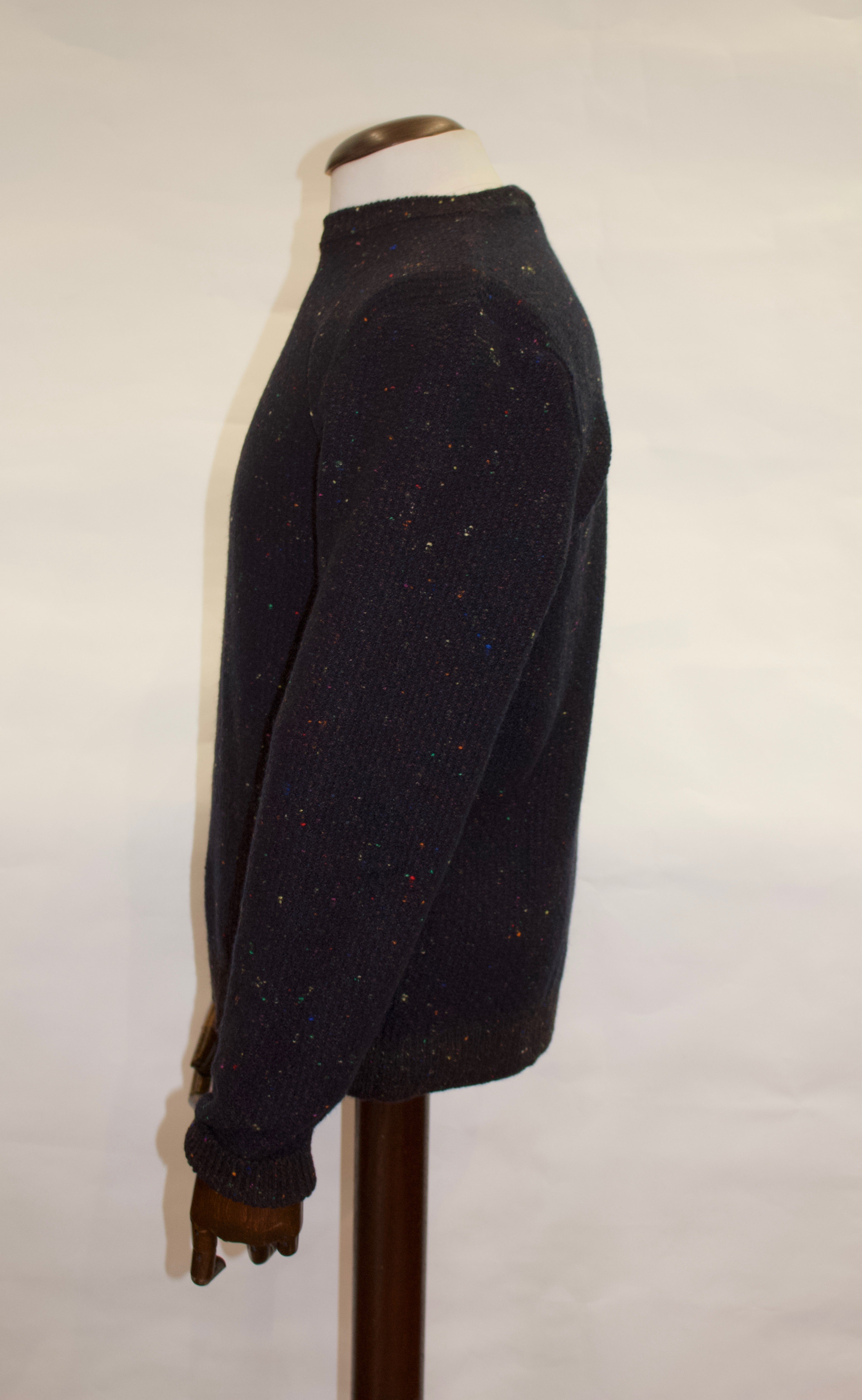Inis Meain Breidin Cashmere Sweater (Navy Mix)