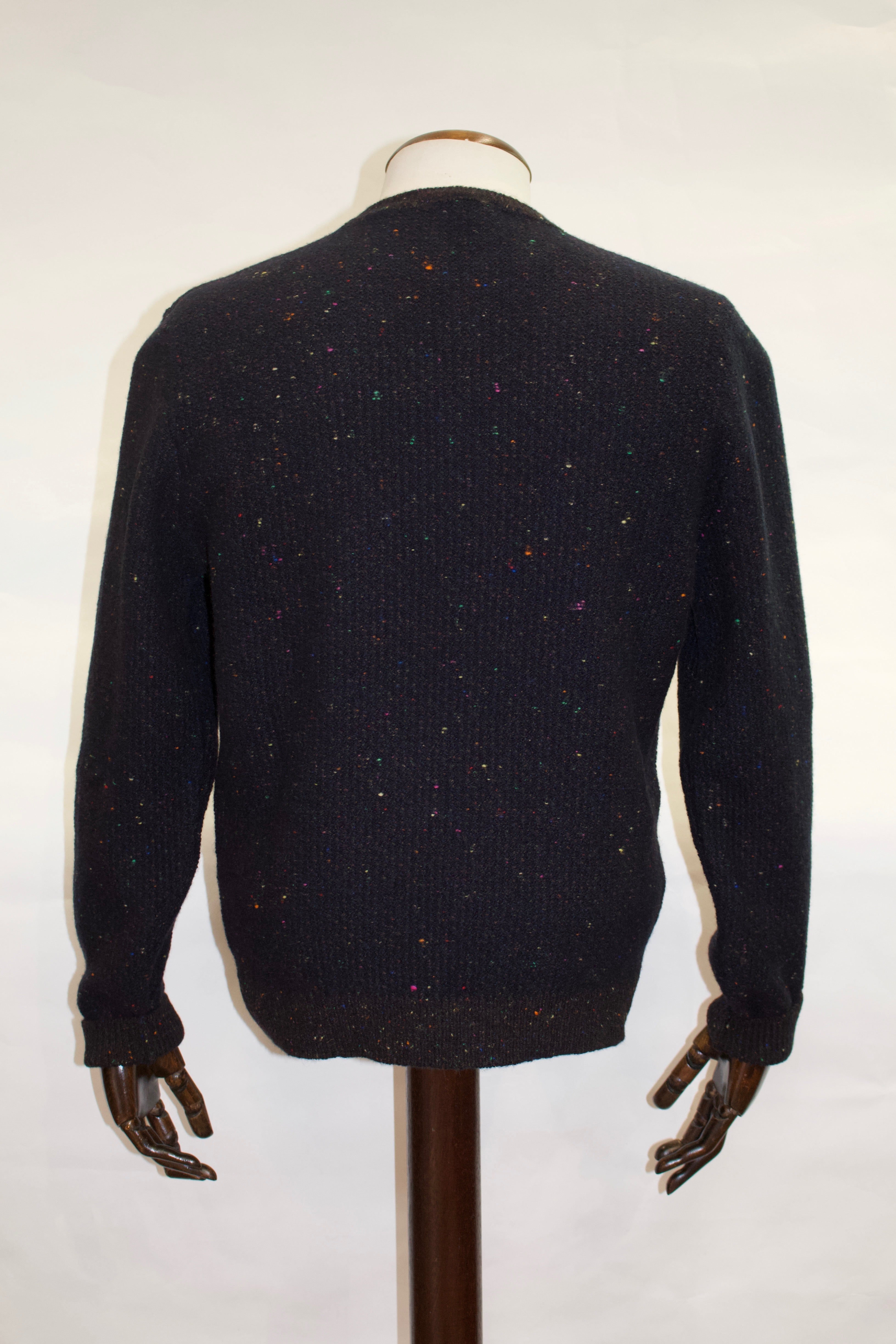 Inis Meain Breidin Cashmere Sweater (Navy Mix)