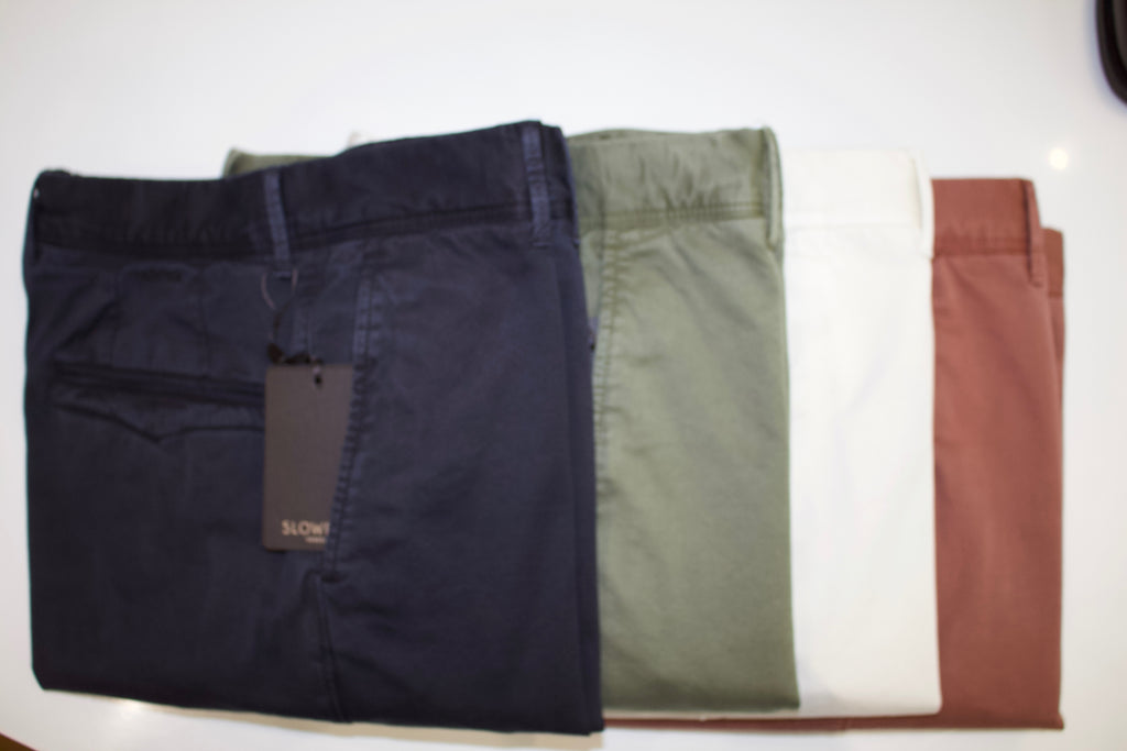 Slowear Incotex Slim Fit Stretch Cotton Trousers, Navy