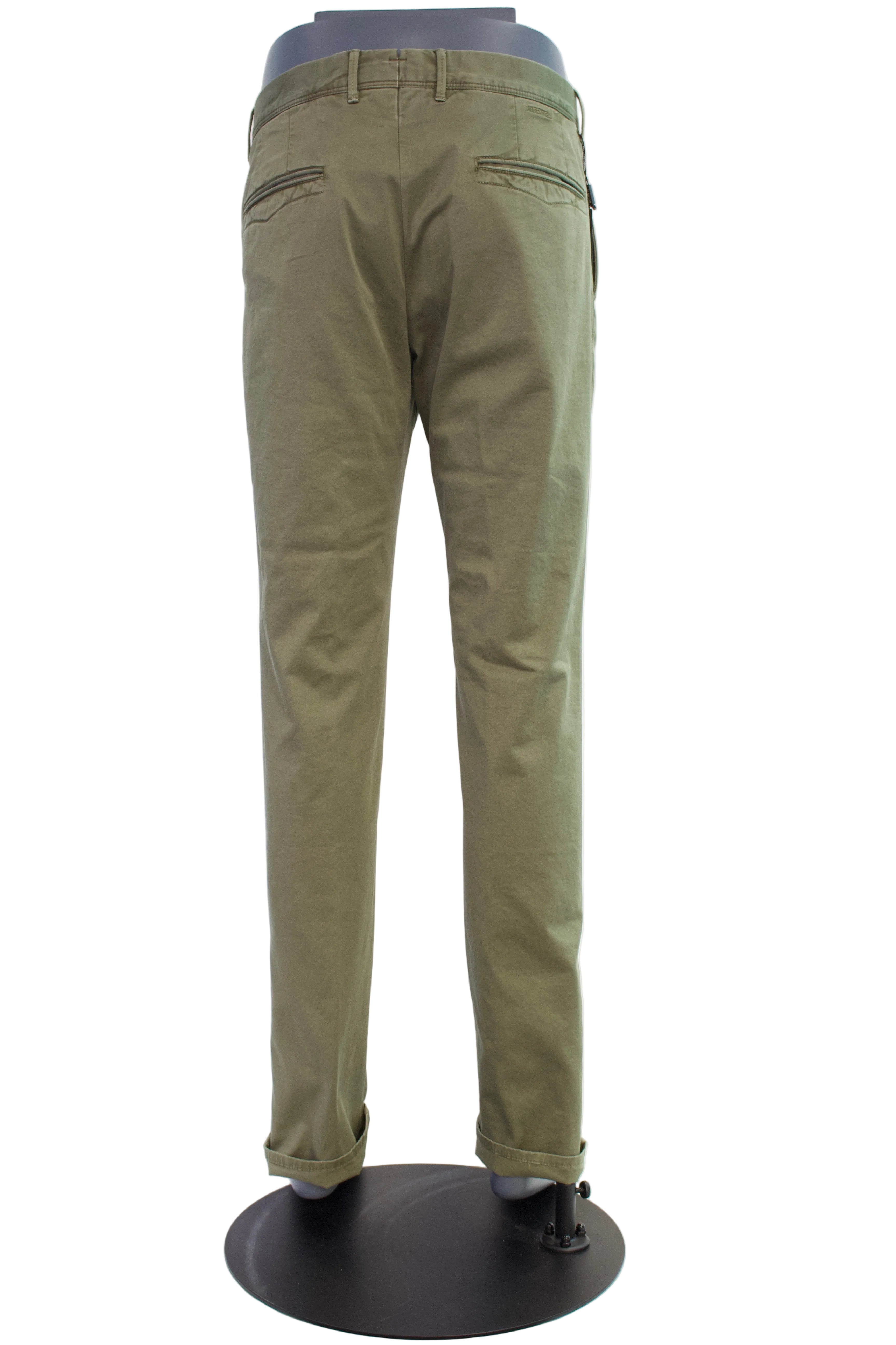 Slowear Incotex Slim Fit Stretch Cotton Trousers, Olive Green