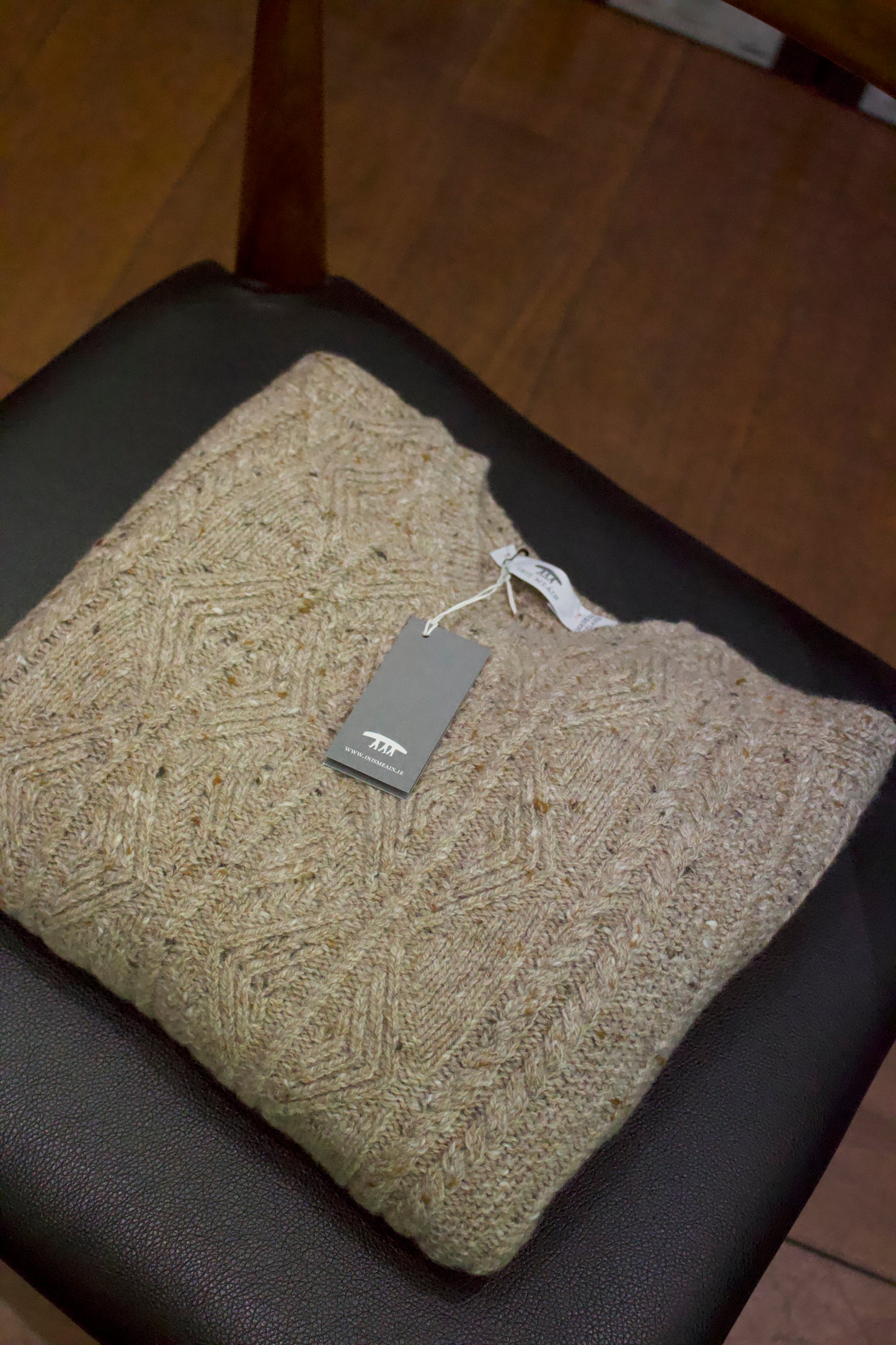 Inis Meain Cashmere mix Aran Crew Neck