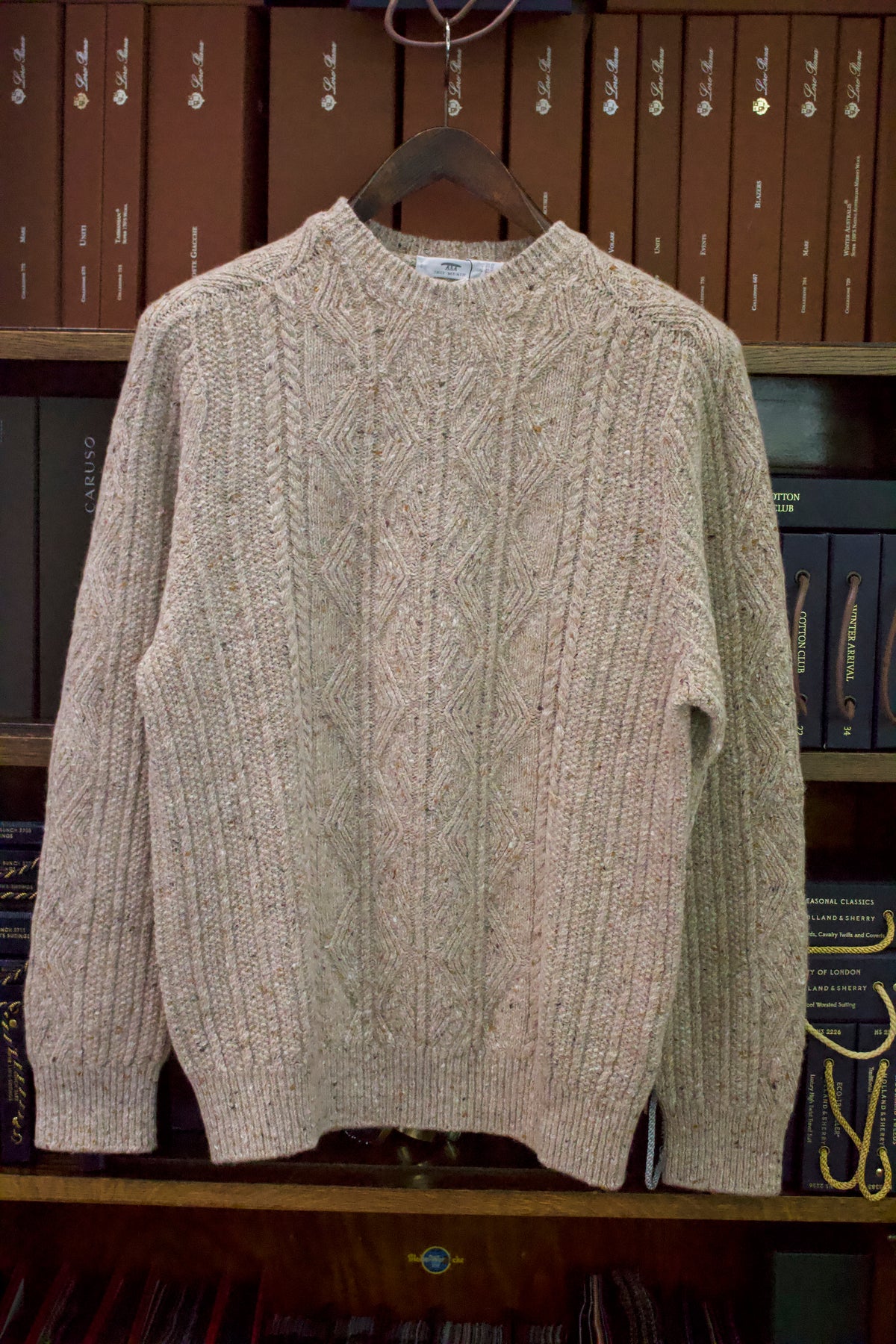 Inis Meain Cashmere mix Aran Crew Neck