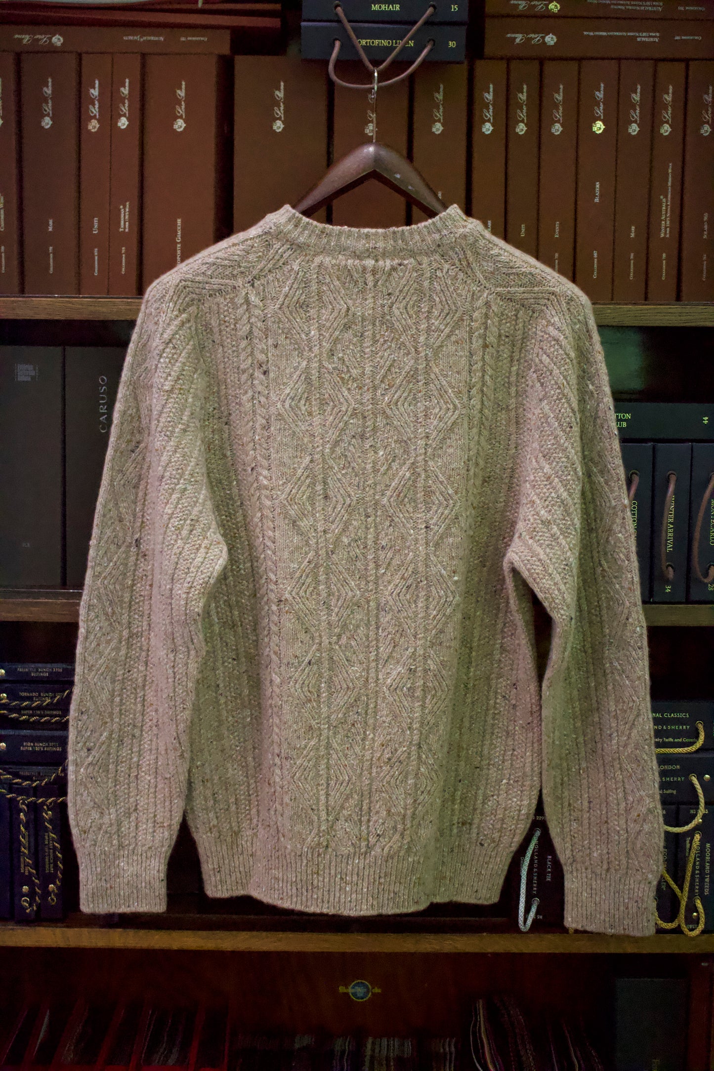 Inis Meain Cashmere mix Aran Crew Neck