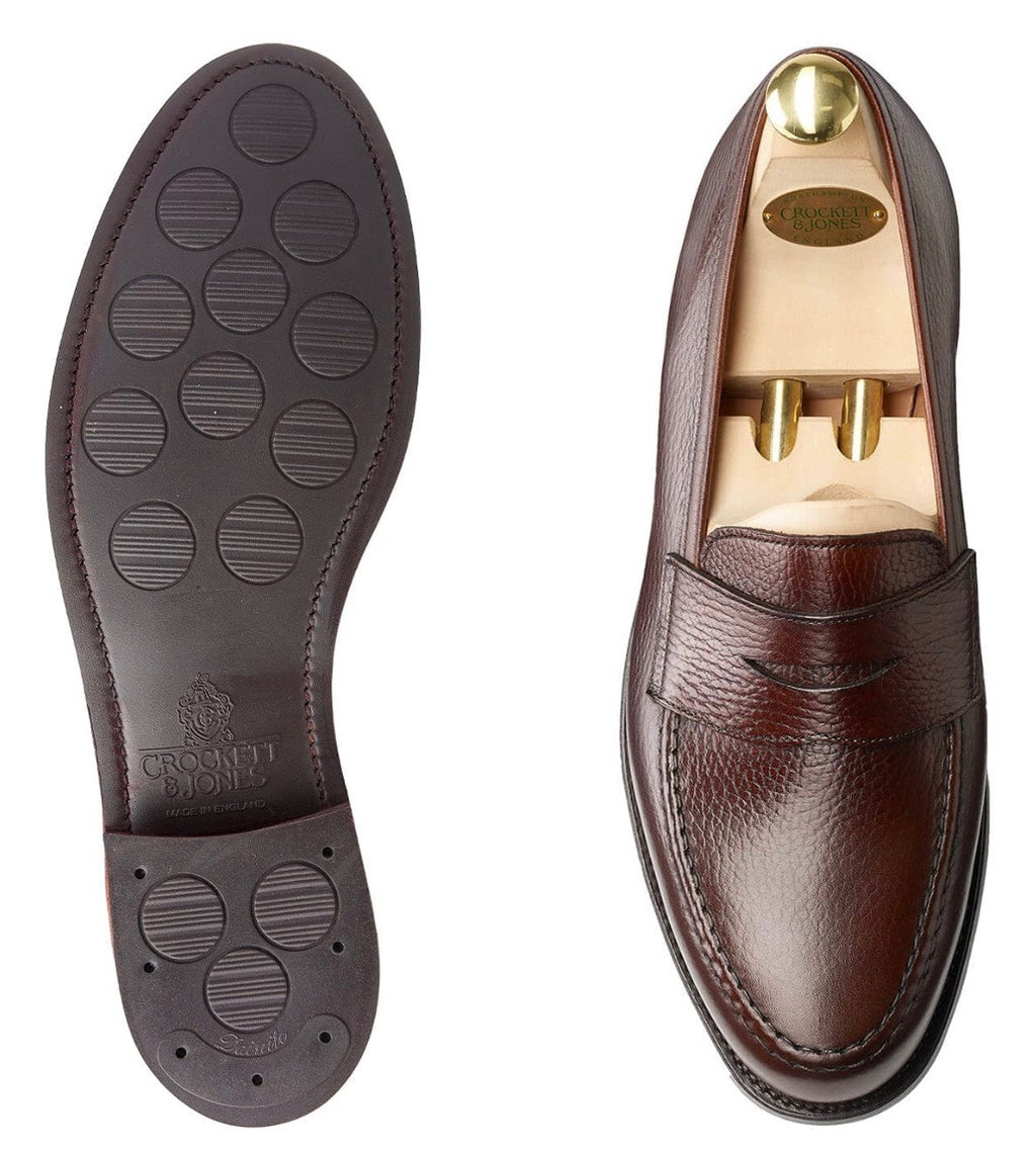 Crockett & Jones Boston Penny Loafer, Dark Brown Country Calf