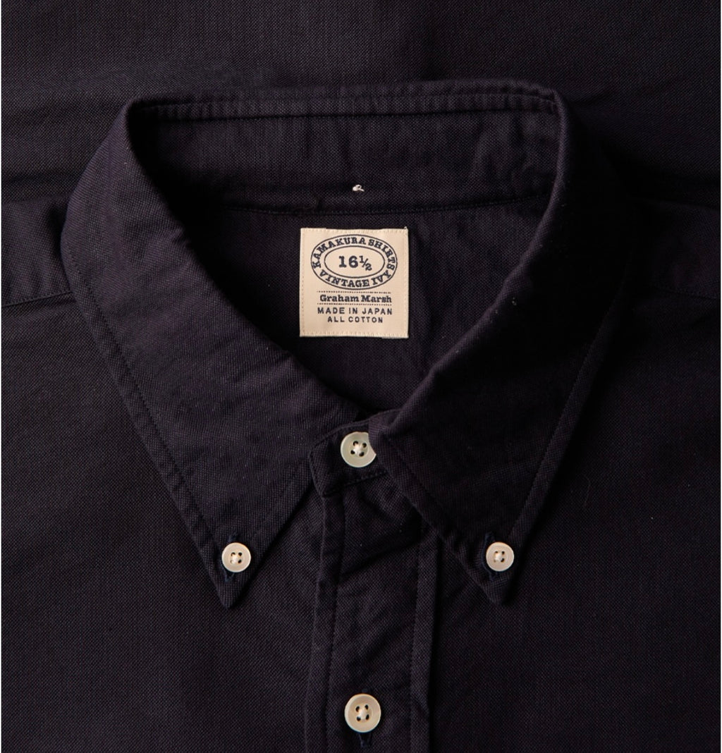 Kamakura Vintage Ivy Navy button down Shirt