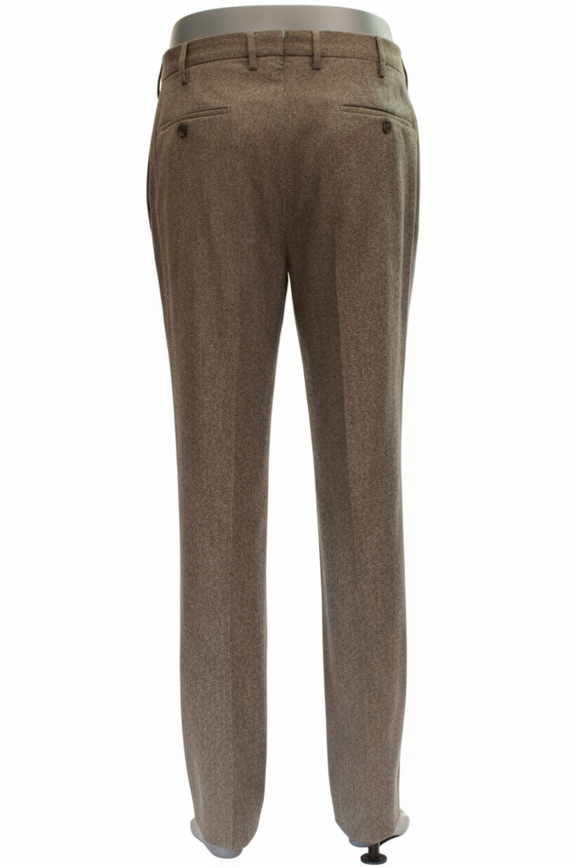Incotex Brown flannel trousers3