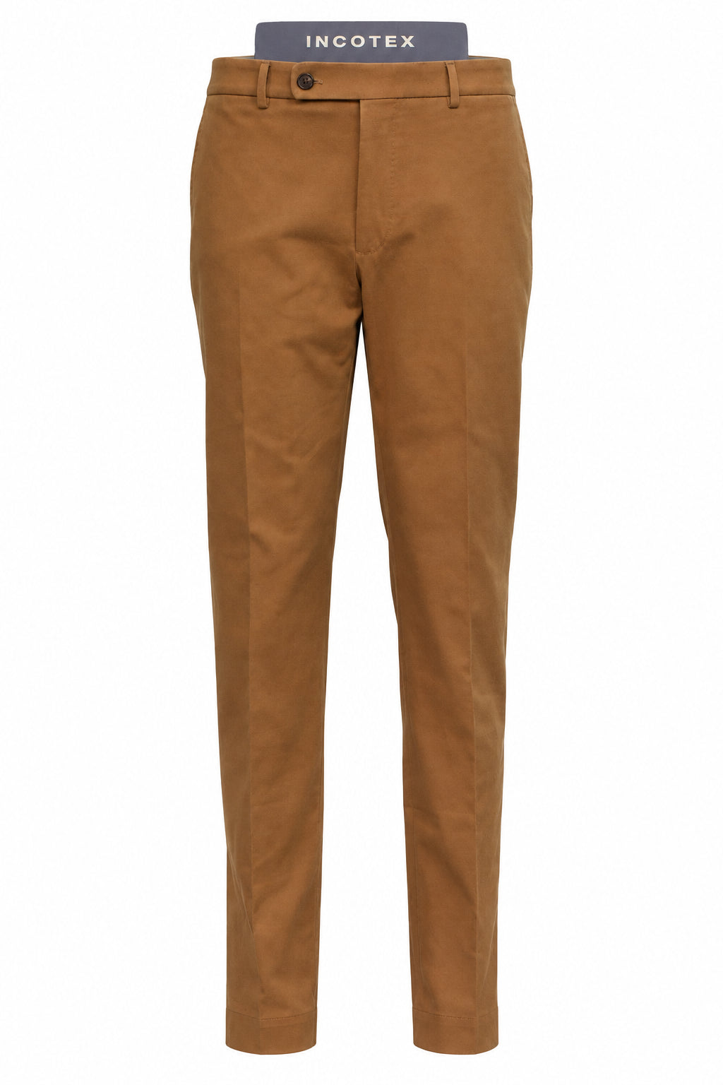 Slowear Tapered Fit Brushed Cotton Trousers, Dark Walnut