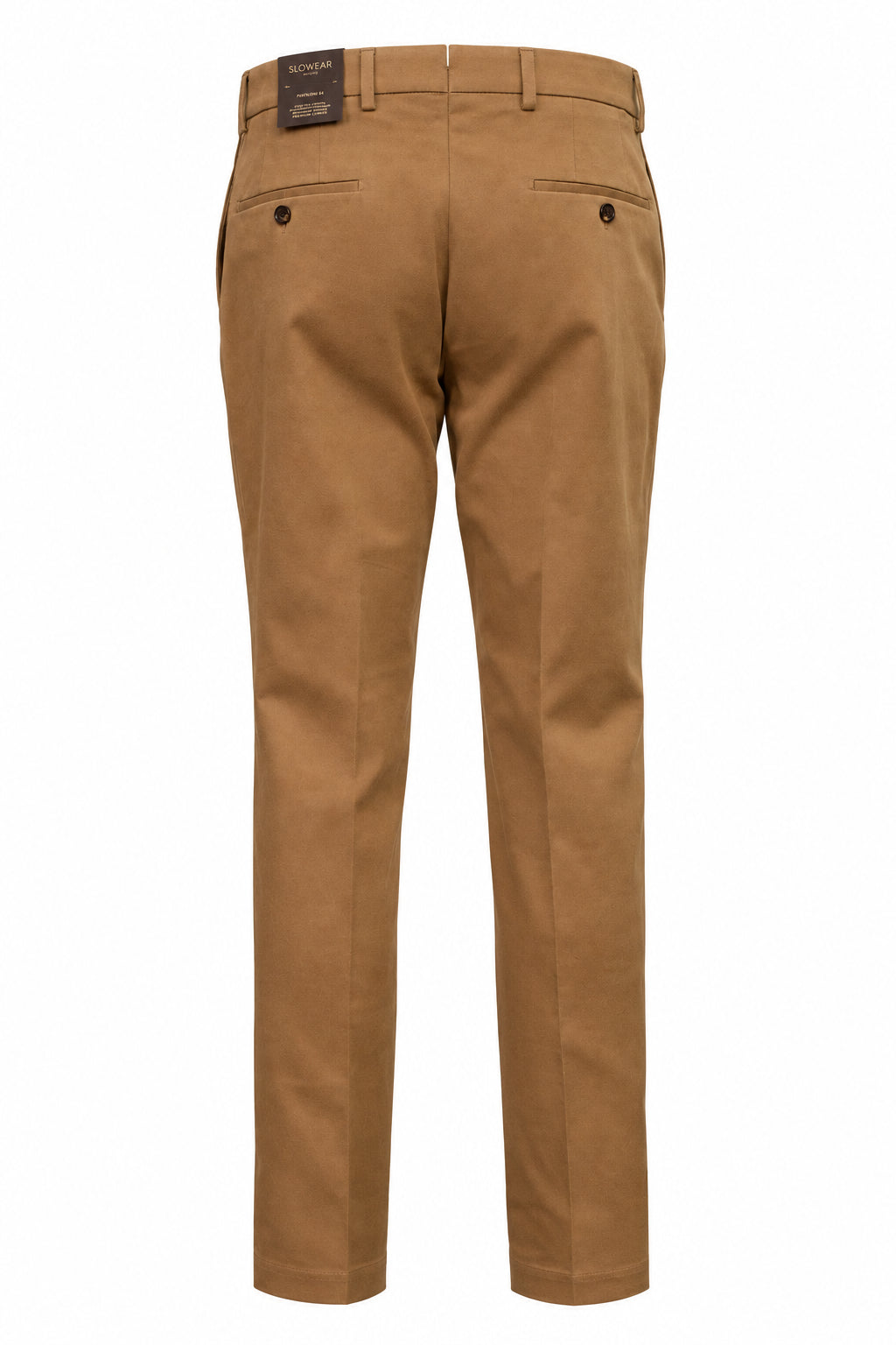 Slowear Tapered Fit Brushed Cotton Trousers, Dark Walnut