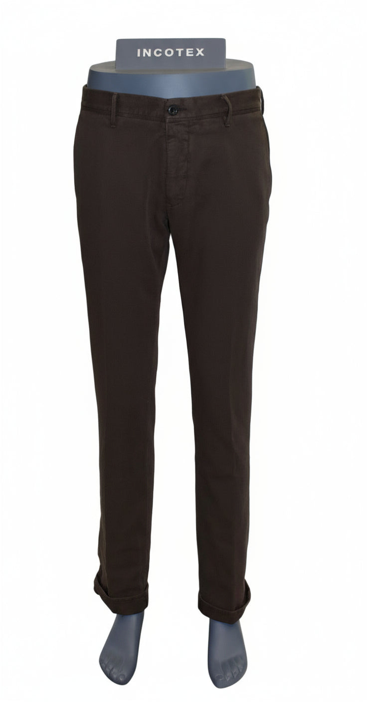 Incotex Slim Fit Chino, Dark Brown