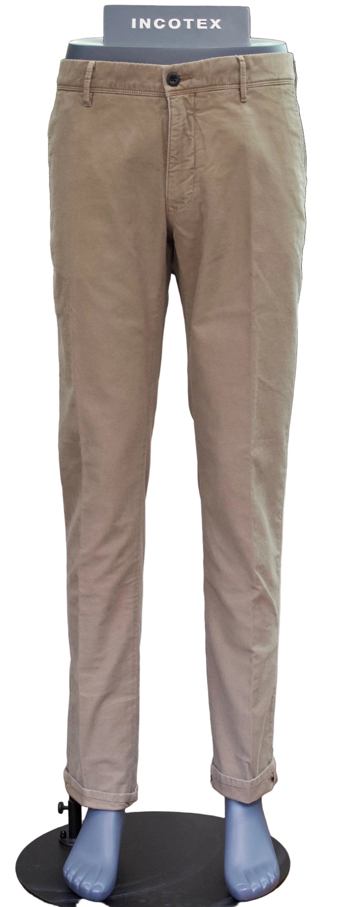 Incotex Slim Fit Cotton Twill Chino, Greige