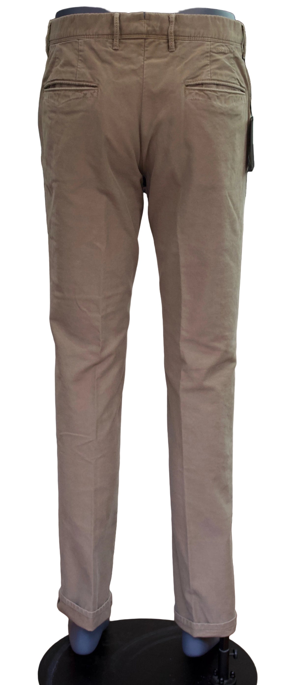 Incotex Slim Fit Cotton Twill Chino, Greige3