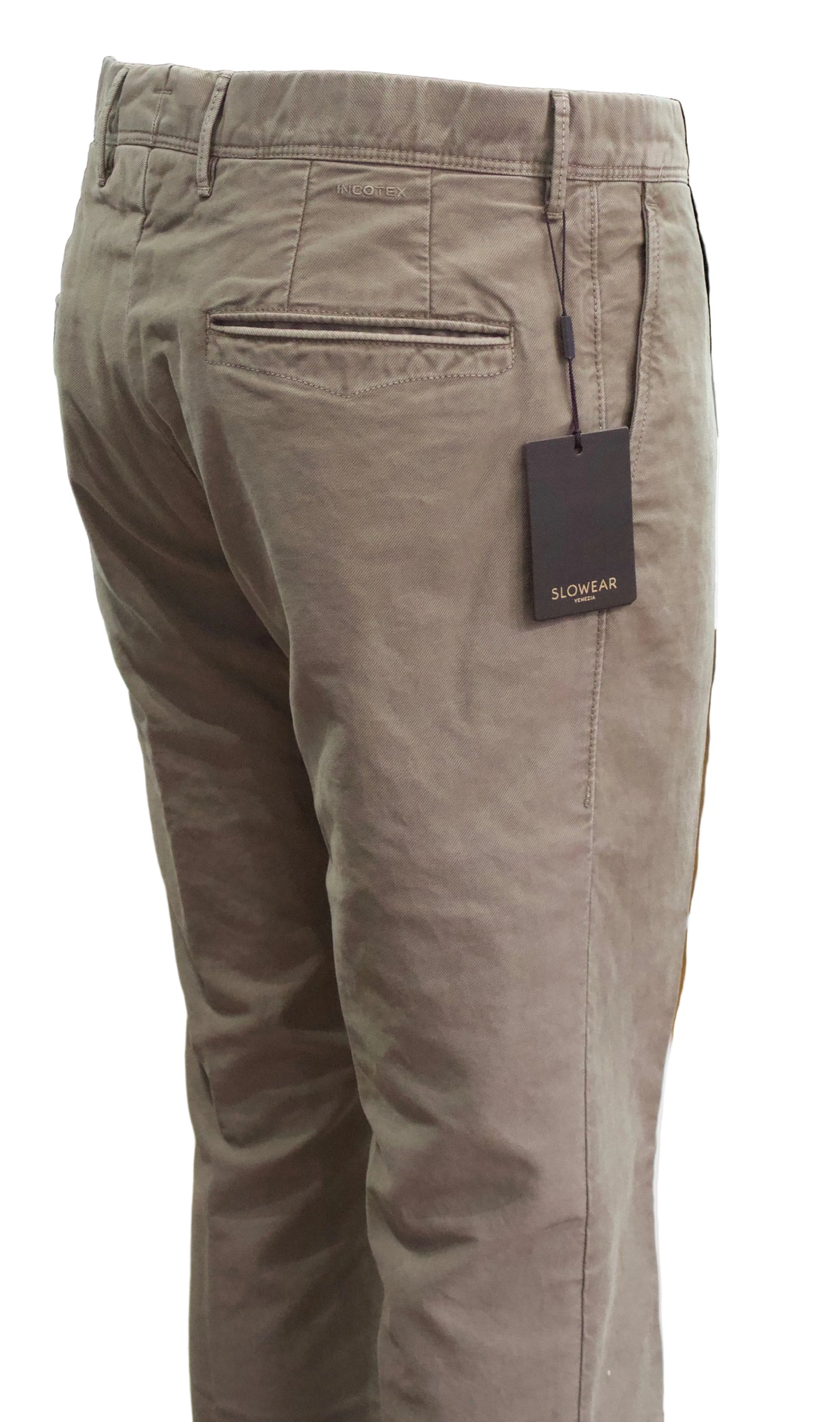 Incotex Slim Fit Cotton Twill Chino Trouser, Taupe3