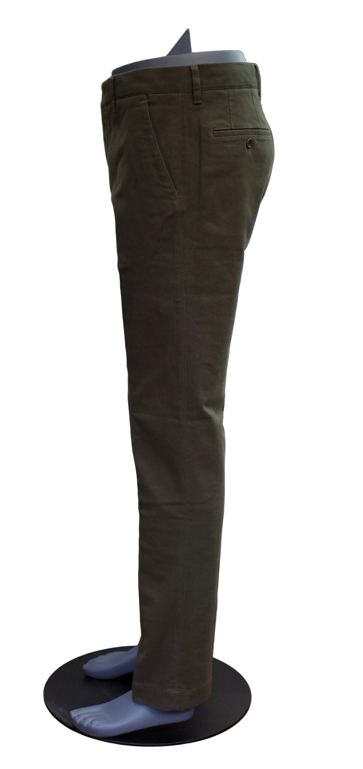 Incotex Slim Fit Cotton Twill Trousers, Olive3