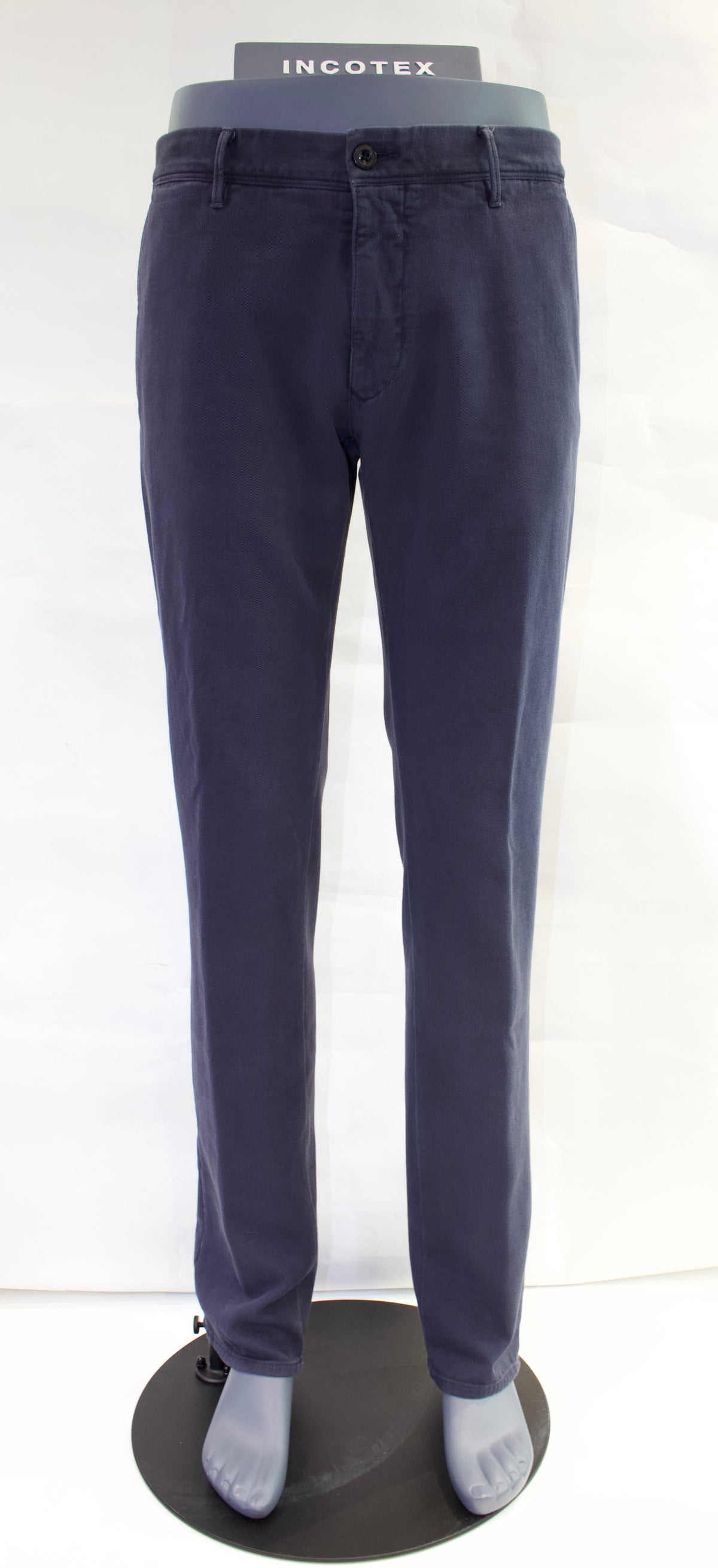 Incotex Stretch Cotton Twill Chino, Dark Blue
