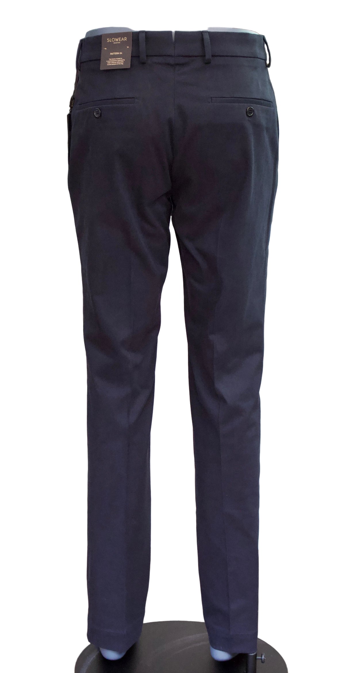 Incotex Tapered Fit Brushed Cotton Trouser, Navy3