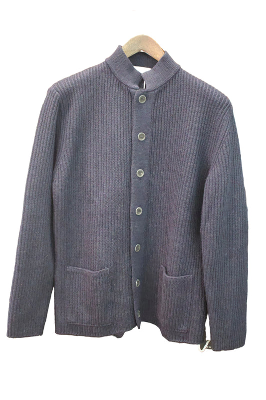 Inis Meain Merino  Wool /Linen blend Boatbuilder jacket in Navy