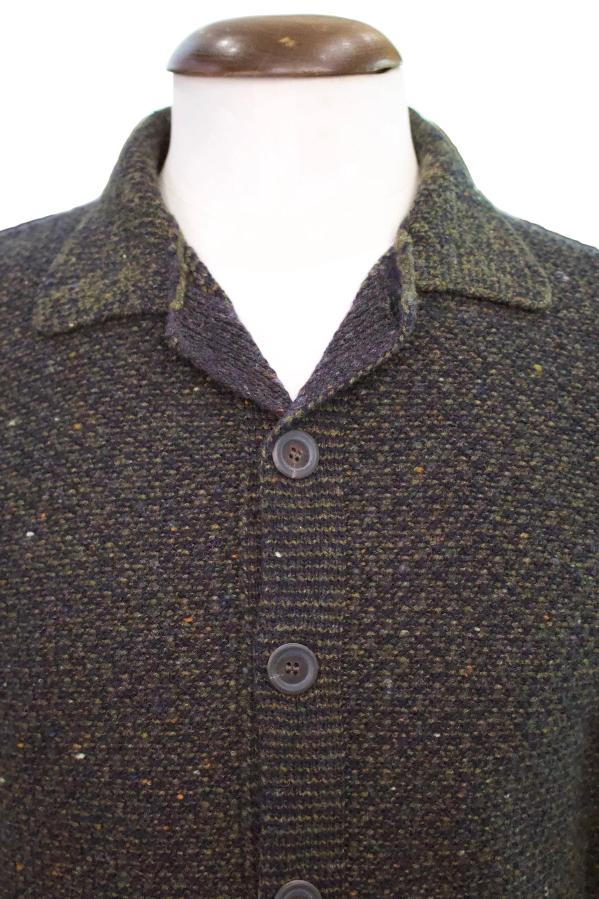 Inis Meain Olive Donegal Breidin Overshirt2